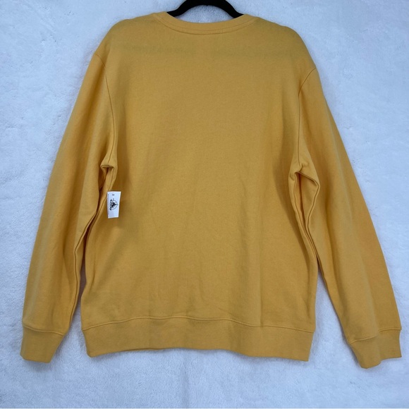 NWT Disney Adult M Mustard Yellow Crewneck Sweatshirt Psychadelic 60s 70s Design - Picture 4 of 11